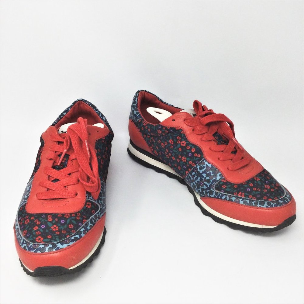 Coach Red Floral Sneaker Running Shoe 10B